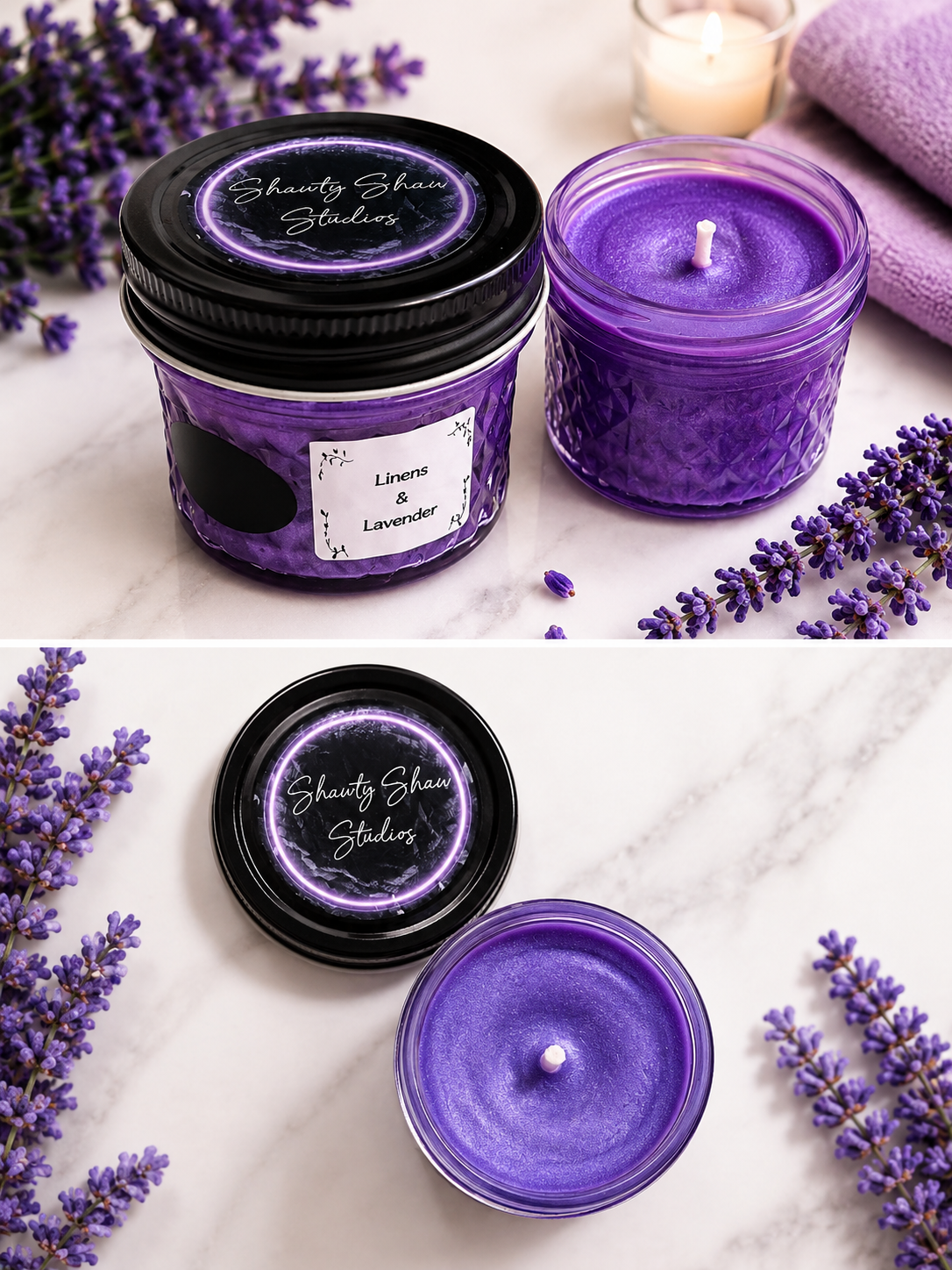 stain glass jar candle