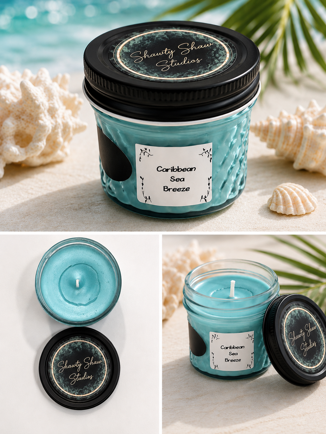 stain glass jar candle